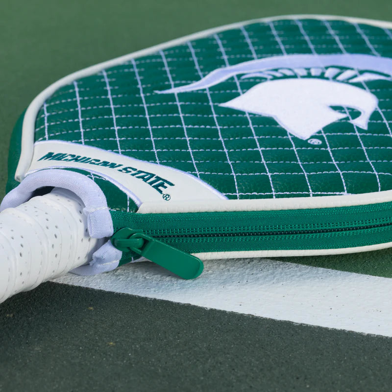 Parrot Paddles Michigan State Spartans Quilted Pickleball Paddle Cover