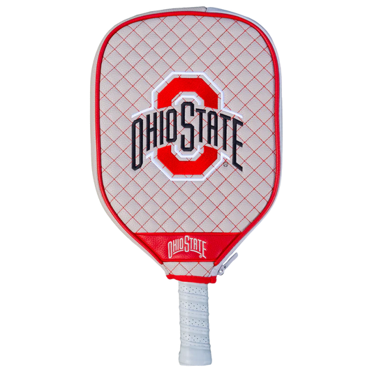 Parrot Paddles Ohio State Buckeyes Quilted Pickleball Paddle Cover (Gray)