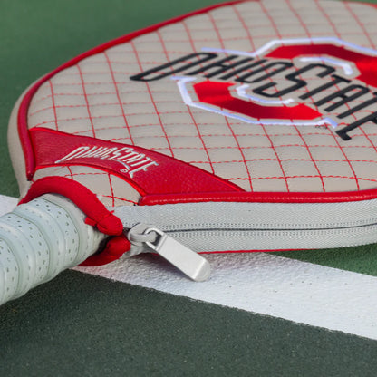 Parrot Paddles Ohio State Buckeyes Quilted Pickleball Paddle Cover (Gray)