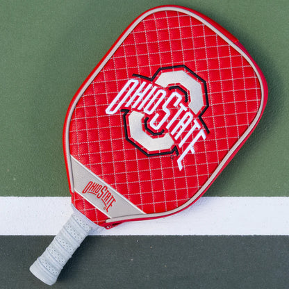Parrot Paddles Ohio State Buckeyes Quilted Pickleball Paddle Cover (Red)