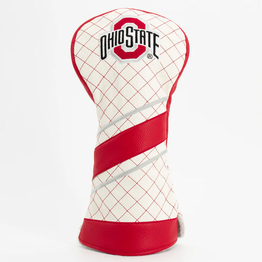 Team Golf USA (Authentic) Ohio State Buckeyes Striped Quilted Driver Head Cover NCAA Licensed