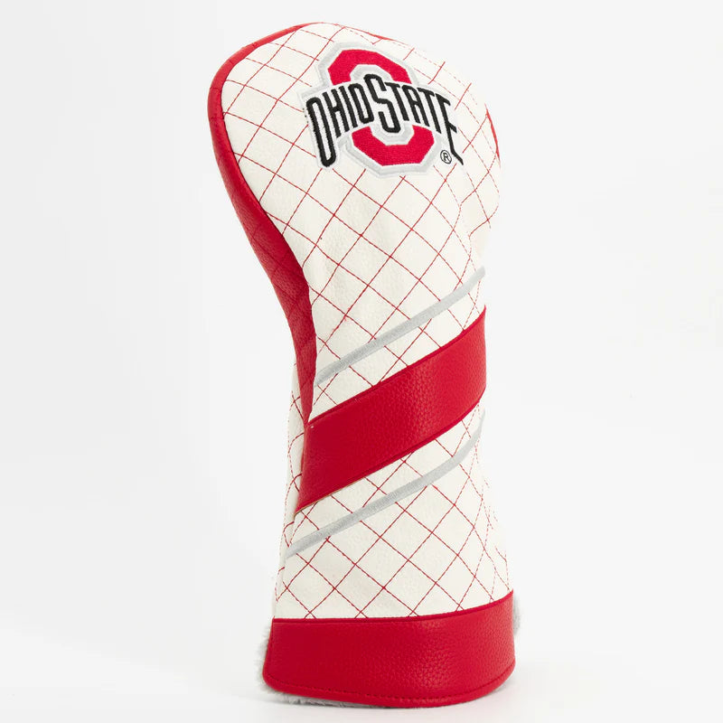 Team Golf USA (Authentic) Ohio State Buckeyes Striped Quilted Driver Head Cover NCAA Licensed