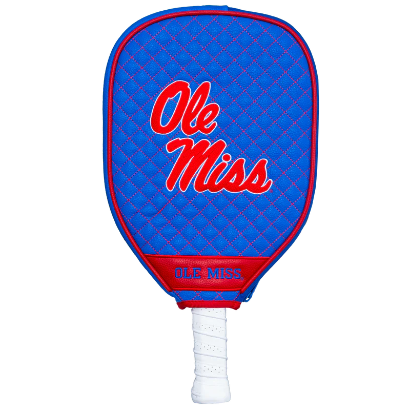 Parrot Paddles Ole Miss Rebels Quilted Pickleball Paddle Cover NCAA Licensed