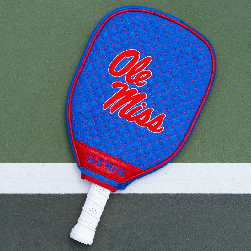 Parrot Paddles Ole Miss Rebels Quilted Pickleball Paddle Cover NCAA Licensed