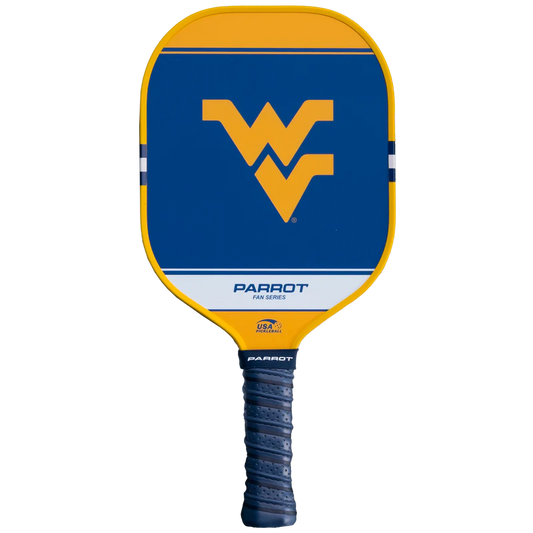 Parrot Paddles West Virginia Mountaineers 16mm Sport Performance Pickleball Paddle (USAPA Approved)