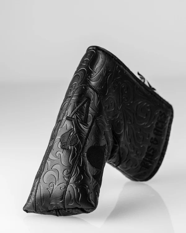 Pins & Aces (Authentic) Blackout Ace of Spades Blade Putter Head Cover