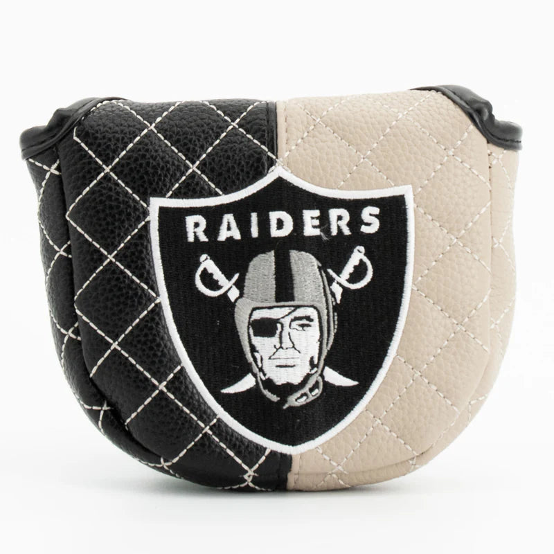 Team Golf USA (Authentic) Las Vegas Raiders Split Color Quilted Mallet Putter Cover NFL Licensed