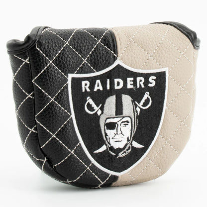 Team Golf USA (Authentic) Las Vegas Raiders Split Color Quilted Mallet Putter Cover NFL Licensed