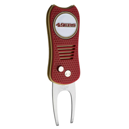 San Francisco 49ers Team Golf USA Switchblade Divot Tool w/ Double Sided Magnetic Ball Marker