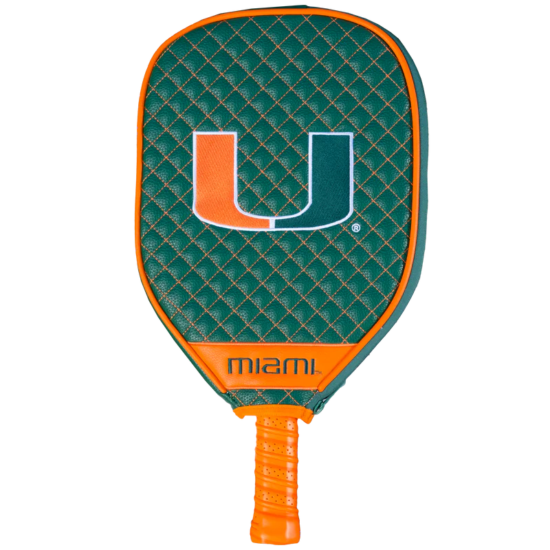 Parrot Paddles Miami Hurricanes Quilted Pickleball Paddle Cover