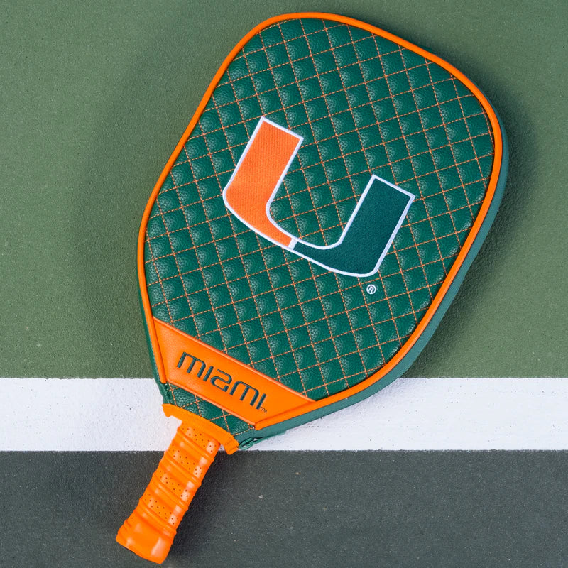 Parrot Paddles Miami Hurricanes Quilted Pickleball Paddle Cover