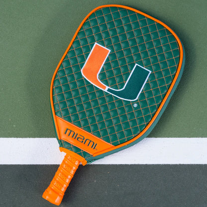 Parrot Paddles Miami Hurricanes Quilted Pickleball Paddle Cover