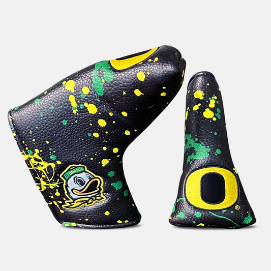 PRG Golf Authentic Oregon Ducks Paint Splash Blade Putter Cover NCAA Licensed