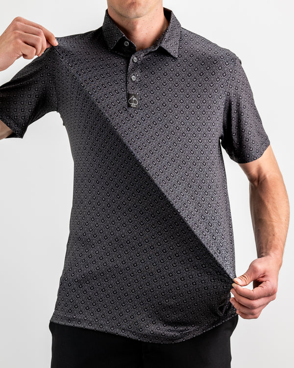 Pins & Aces Big Blind Collaboration Fast Wicking 4-Way Stretch Polo Shirt