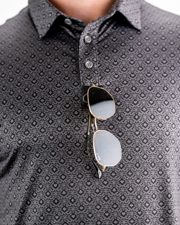 Pins & Aces Big Blind Collaboration Fast Wicking 4-Way Stretch Polo Shirt