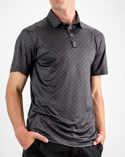 Pins & Aces Big Blind Collaboration Fast Wicking 4-Way Stretch Polo Shirt