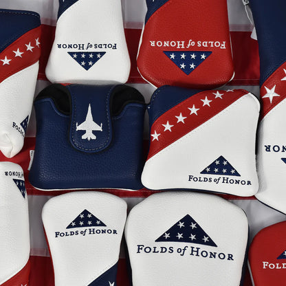 PRG Golf 2025 Folds of Honor Elite Vintage College Collection Mallet Putter Cover (Red White & Blue)