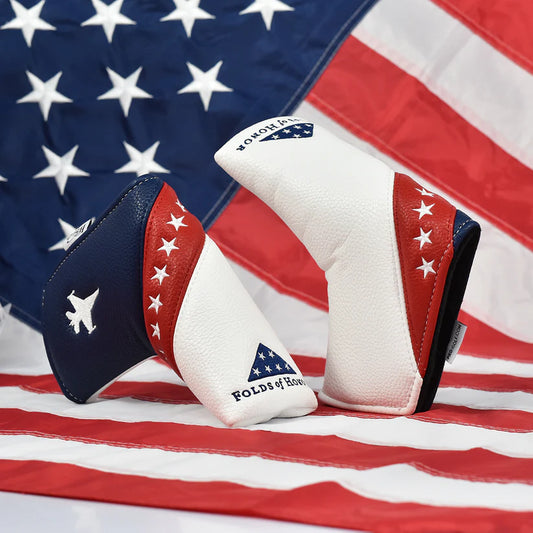 PRG Golf 2025 Folds of Honor Elite College Blade Putter Cover (Red, White & Blue)