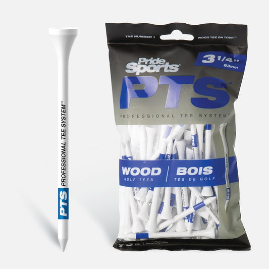 Pride Sports Professional Tee System (PTS) Pro Length 3 1/4" 75ea. White Tees Per Bag