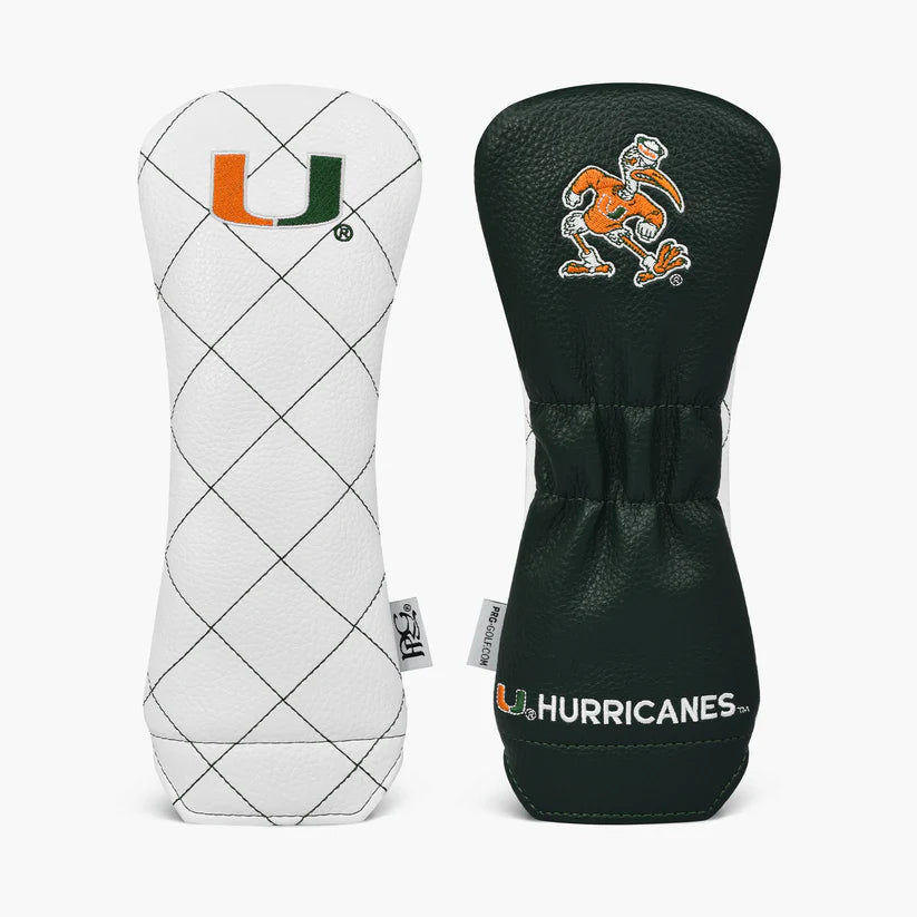 PRG Golf Authentic Miami Hurricanes 2025 Rescue/Hybrid Head Cover NCAA Licensed