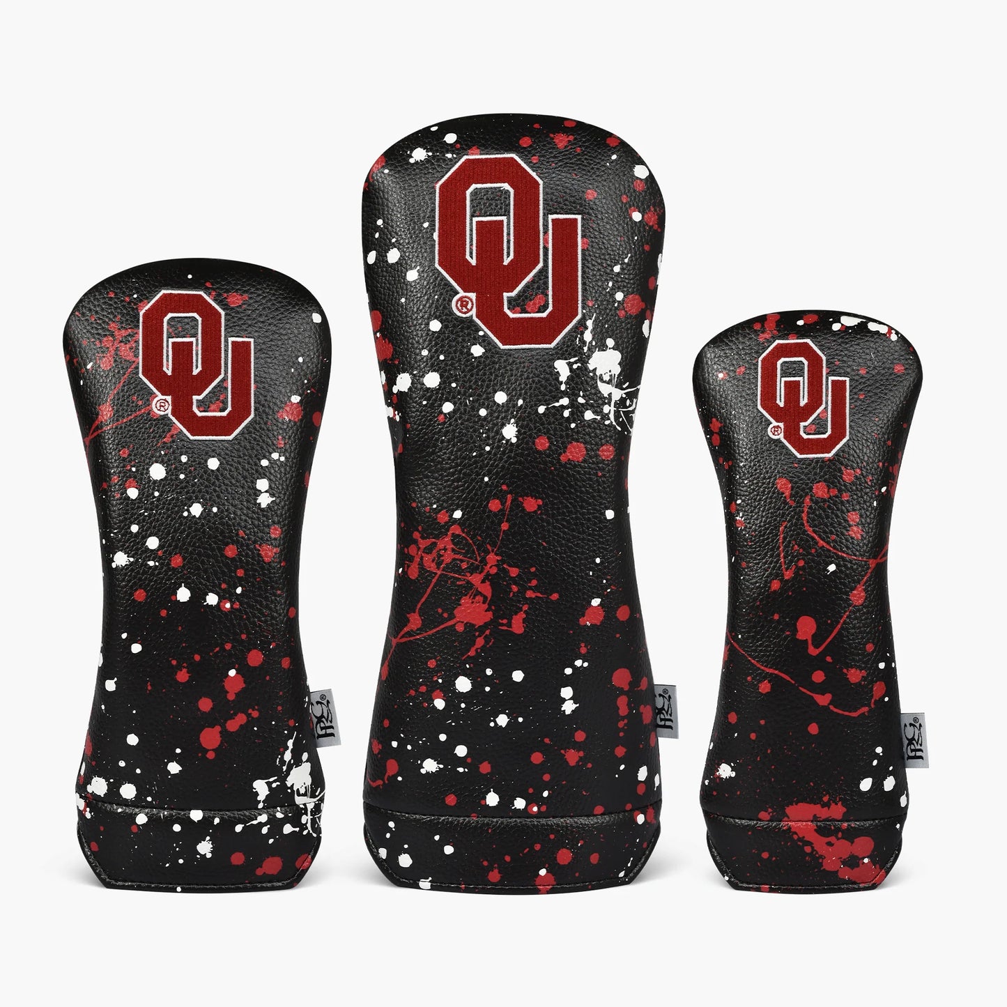 PRG Golf (Authentic) Oklahoma Sooners Paint Splash Driver, Fairway, & Rescue Head Cover Set