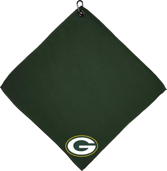 Team Golf USA Green Bay Packers Microfiber Golf Towel 15"X15" NFL Licensed