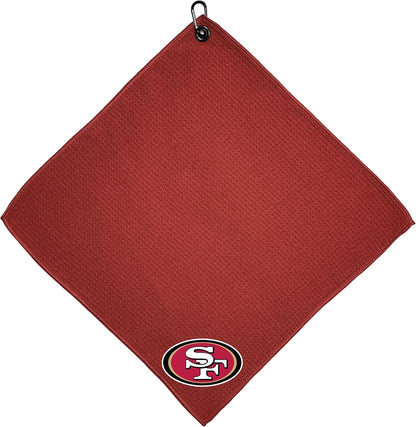 Team Golf USA San Francisco 49ers Microfiber Golf Towel 15"X15" NFL Licensed