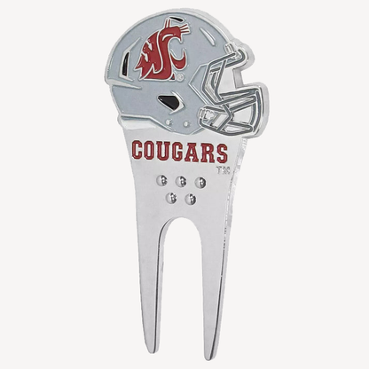 Siskiyou Gifts Washington State Cougars Metal Helmet Divot Tool w/1"Golf Ball Marker, NCAA Licensed