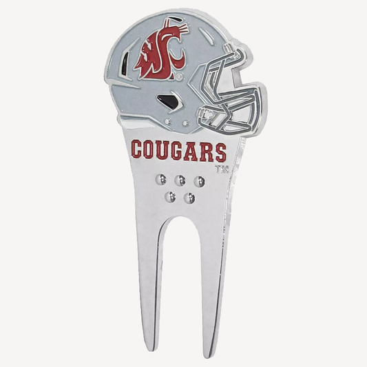 Siskiyou Gifts Washington State Cougars Metal Helmet Divot Tool w/1"Golf Ball Marker, NCAA Licensed