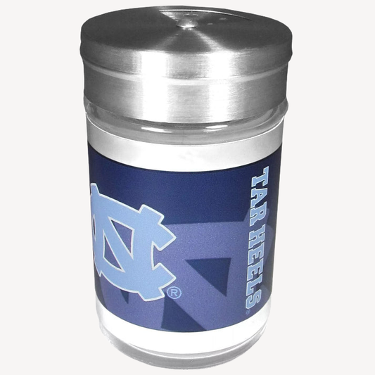 Siskiyou Gifts North Carolina Tar Heels Glass Tailgater Seasoning Shaker, NCAA Licensed