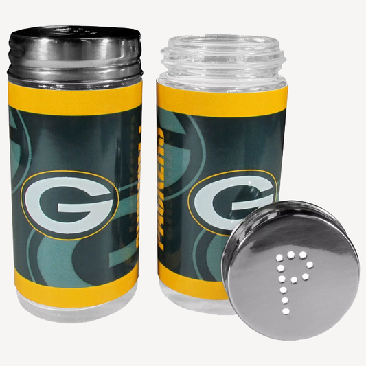 Siskiyou Gifts Green Bay Packers Glass Salt and Pepper Shakers, NFL Licensed