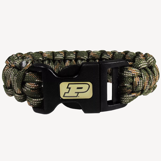 Siskiyou Gifts Purdue Boilermakers Camo Survivor Bracelet, NCAA Licensed
