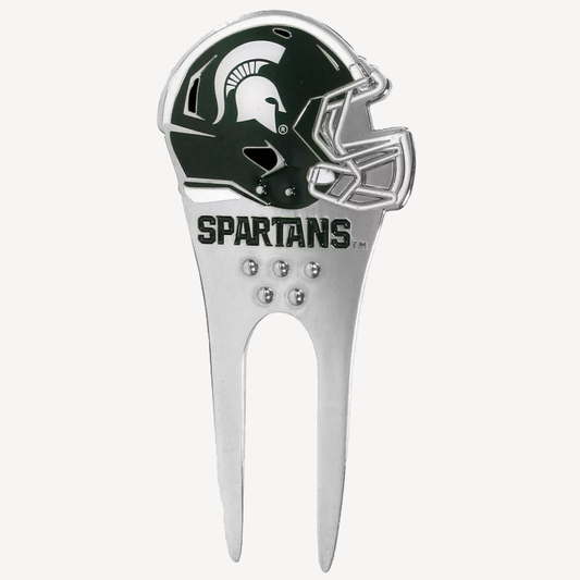 Siskiyou Gifts Michigan State Spartans Metal Helmet Divot Tool w/1"Golf Ball Marker, NCAA Licensed