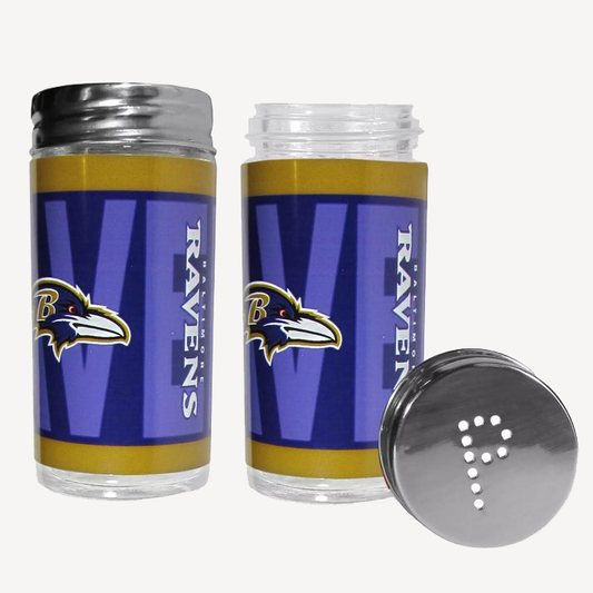 Siskiyou Gifts Baltimore Ravens Glass Salt and Pepper Shakers, NFL Licensed