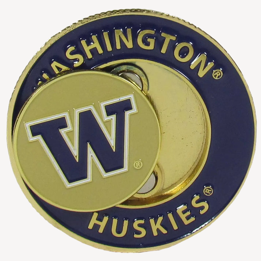 Siskiyou Gifts Washington Huskies 1.75" Diameter Team Logo Coin Golf Ball Marker, NCAA Licensed