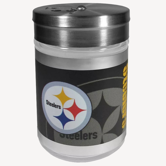 Siskiyou Gifts Pittsburgh Steelers Glass Tailgater Seasoning Shaker, NFL Licensed