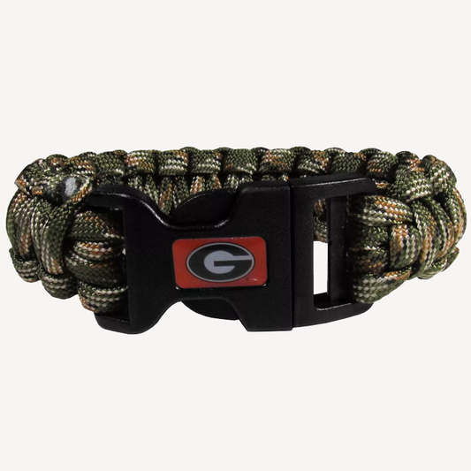 Siskiyou Gifts Georgia Bulldogs Camo Survivor Bracelet, NCAA Licensed