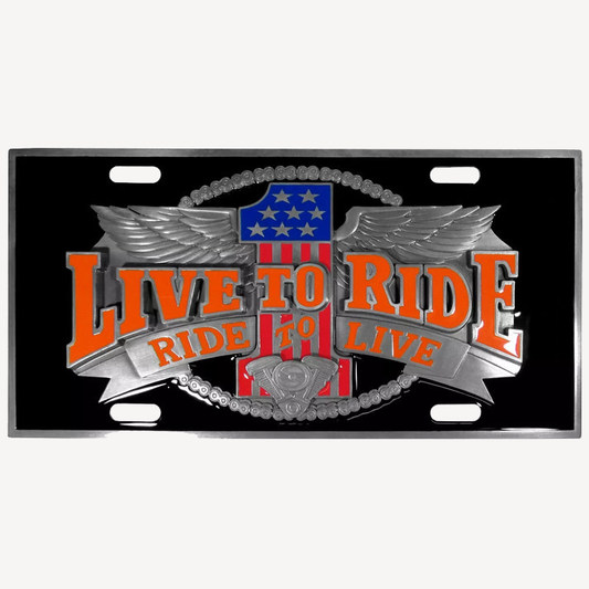 Siskiyou Gifts Live to Ride Collector's 3D License Plate