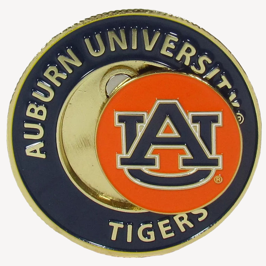 Siskiyou Gifts Auburn Tigers 1.75" Diameter Team Logo Coin Golf Ball Marker, NCAA Licensed