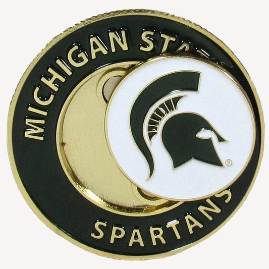 Siskiyou Gifts Michigan State Spartans 1.75" Diameter Team Logo Coin Golf Ball Marker, NCAA Licensed