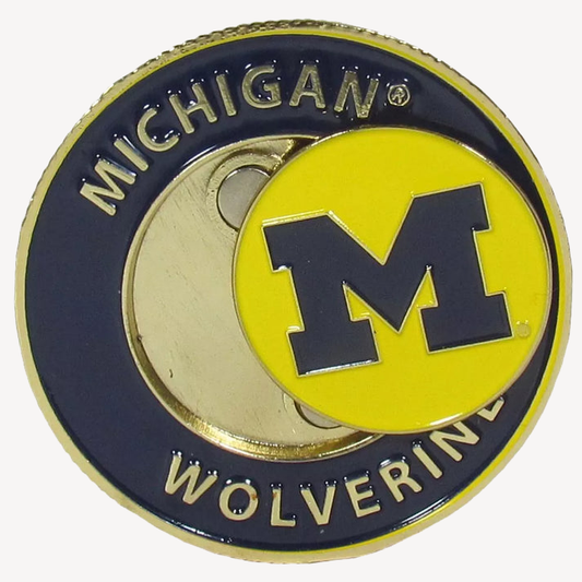 Siskiyou Gifts Michigan Wolverines 1.75" Diameter Team Logo Coin Golf Ball Marker, NCAA Licensed