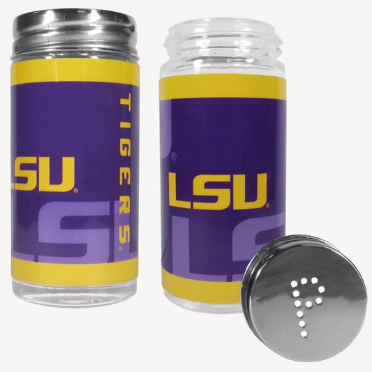 Siskiyou Gifts LSU Tigers Glass Salt and Pepper Shakers, NCAA Licensed