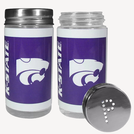 Siskiyou Gifts Kansas State Wildcats Glass Salt and Pepper Shakers, NCAA Licensed