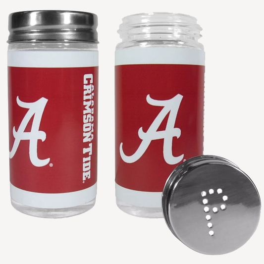 Siskiyou Gifts Alabama Crimson Tide Glass Salt and Pepper Shakers, NCAA Licensed