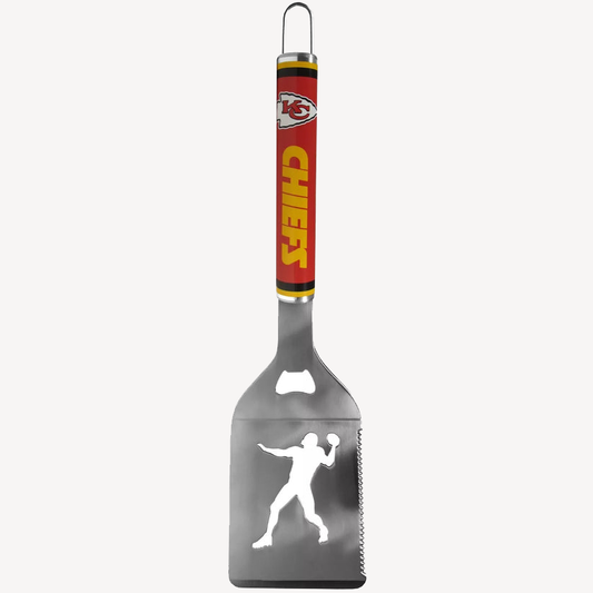 Siskiyou Gifts Kansas City Chiefs Stainless Steel BBQ Spatula w/Bottle Opener, NFL Licensed