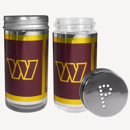Siskiyou Gifts Washington Commanders Glass Salt and Pepper Shakers, NFL Licensed
