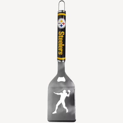 Siskiyou Gifts Pittsburgh Steelers Stainless Steel BBQ Spatula w/Bottle Opener, NFL Licensed