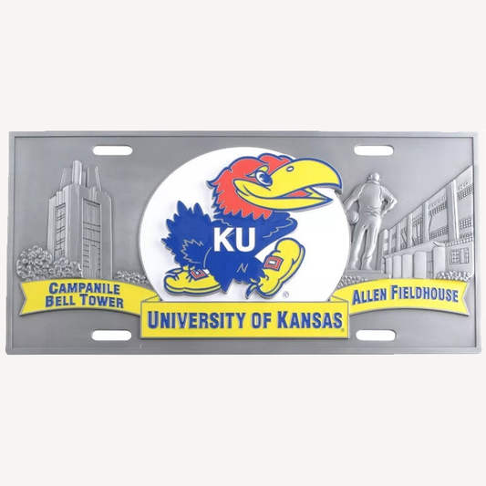 Siskiyou Gifts Kansas Jayhawks 3D Collector's License Plate, NCAA Licensed