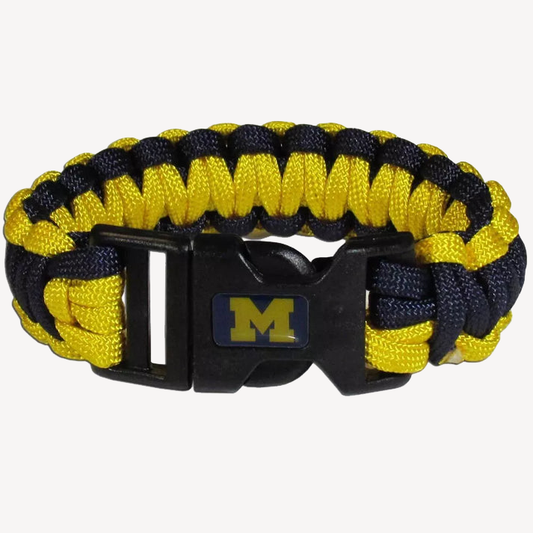 Siskiyou Gifts Michigan Wolverines Survivor Bracelet, NCAA Licensed