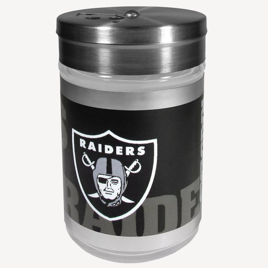 Siskiyou Gifts Las Vegas Raiders Glass Tailgater Seasoning Shaker, NFL Licensed